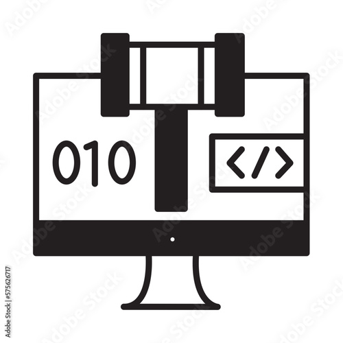 Solid Line PRIVATE CLIENT LAW design vector icon