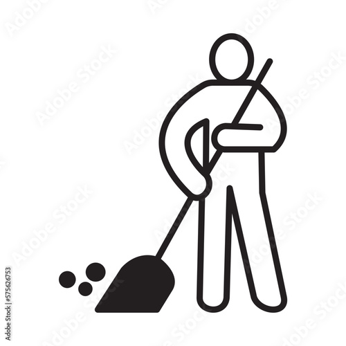 Solid Line PUBLIC SERVICE PUNISHMENT design vector icon
