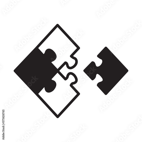Solid Line PUZZLE design vector icon