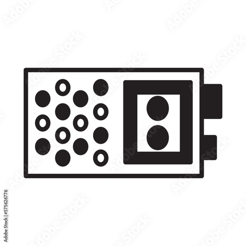 Solid Line RECORDER design vector icon