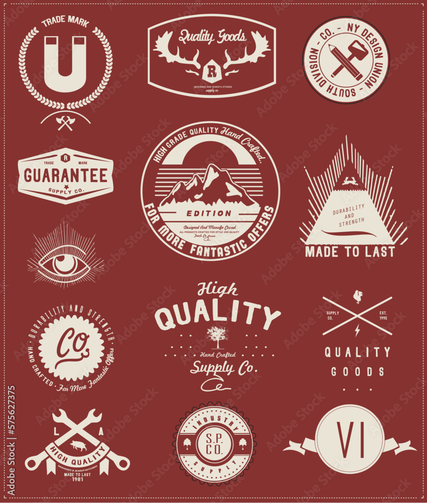 Fototapeta premium vintage label and badge for print