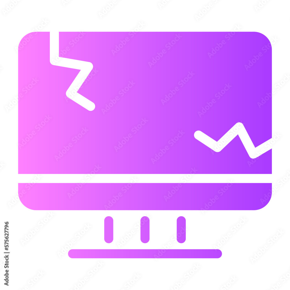 broken screen gradient icon broken screen gradient icon