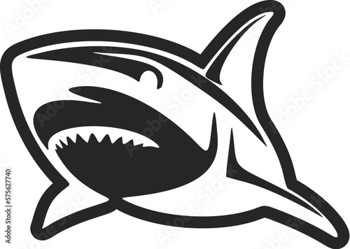 Black and white shark logo to stylishly brand your company.