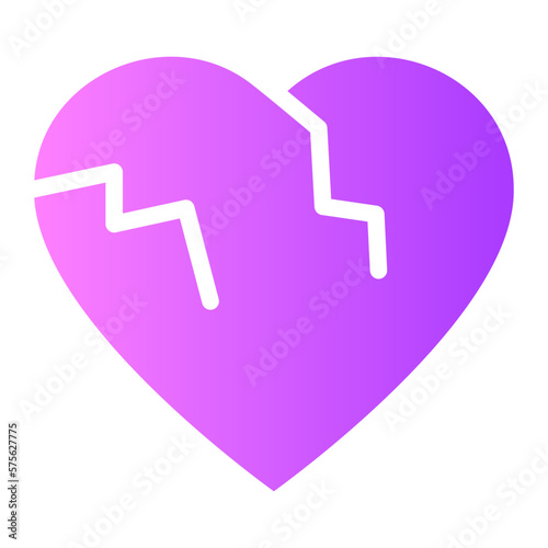 broken heart gradient icon