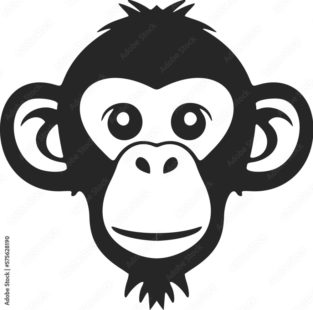 Black and white monkey logo give your brand an elegant look!