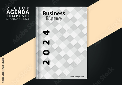 Vector agenda cover design. Creative and minimal agenda cover template suitable for corporate identity design.