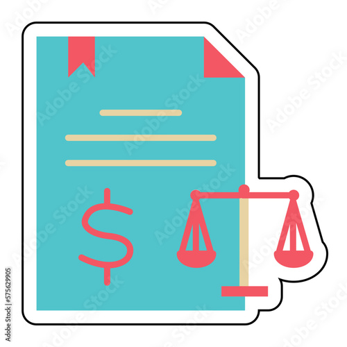 Sticker BAIL design vector icon