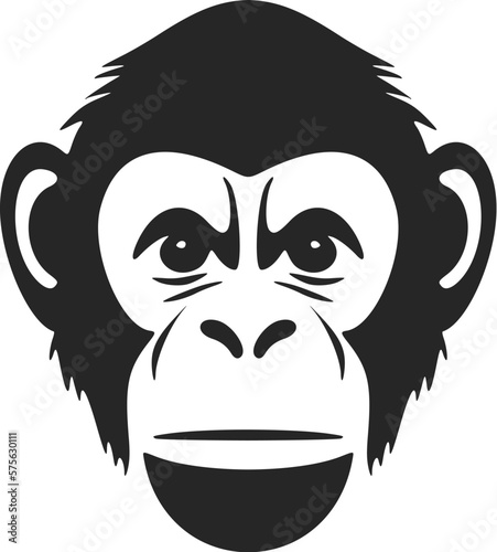 Striking black and white monkey logo to stylishly represent your brand.