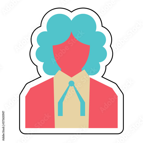 Sticker JUDGE design vector icon