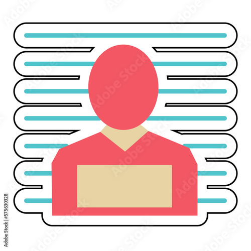 Sticker PRISONER design vector icon