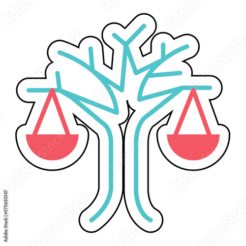 Sticker PUBLIC INTEREST LAW design vector icon