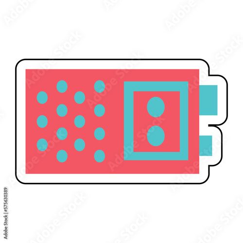 Sticker RECORDER design vector icon