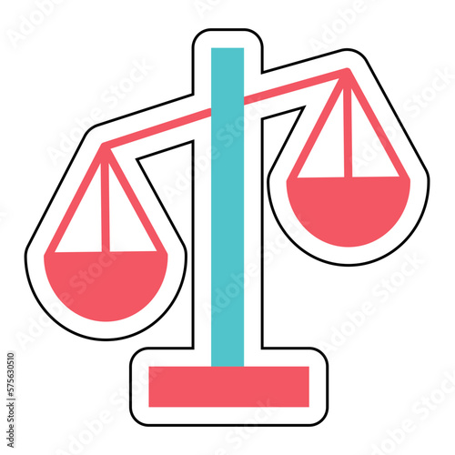 Sticker UNJUSTICE design vector icon