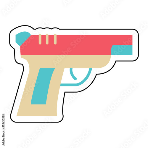 Sticker WEAPON design vector icon