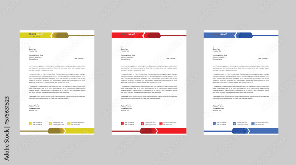 Modern company letterhead design Modern company letterhead design