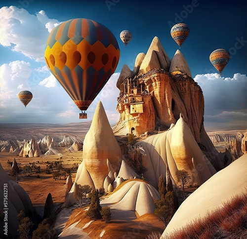 Cappadocia balloon picture , generative ai