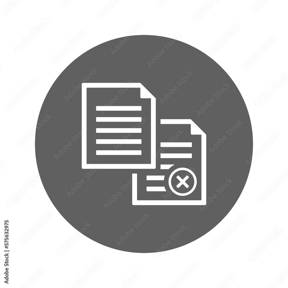 Cancel, copy, defeasance icon. Gray vector graphics. Cancel, copy, defeasance icon. Gray vector graphics.