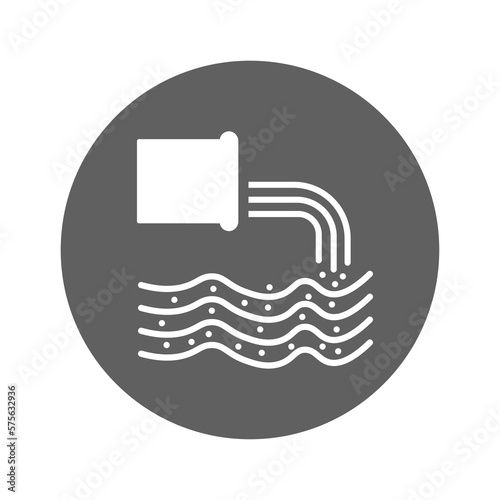 Fotografi Canalization, effluent, flow icon. Gray vector graphics.