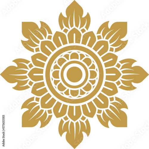 asian luxury element, star line art, floral decoration motifs for ceiling pattern, flyers, poster, web, banner, and card png file for decoration