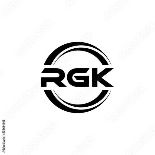 RGK letter logo design with white background in illustrator  vector logo modern alphabet font overlap style. calligraphy designs for logo  Poster  Invitation  etc.