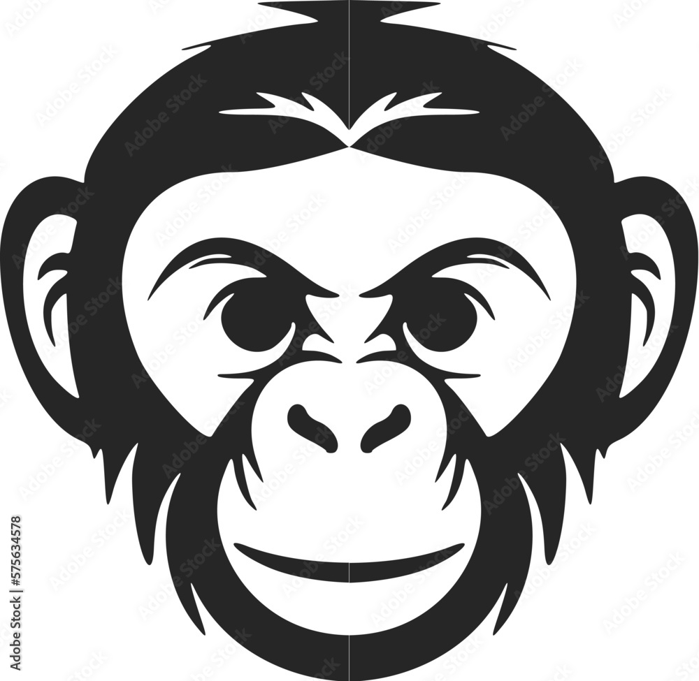 A sophisticated black and white primate logo to complete your brand's image.