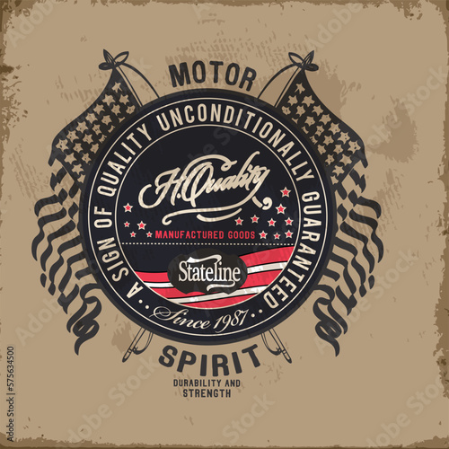 vintage theme illustration for print