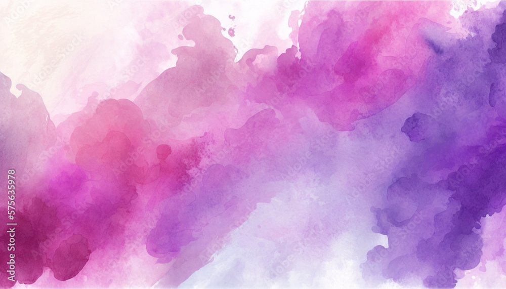 Purple and pink watercolor style background illustration, website background, screen background