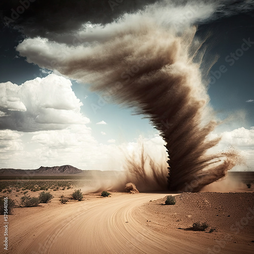 dust devil in the desert photo