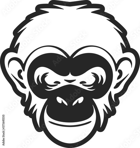 An elegant black and white monkey logo to stylishly represent your brand.