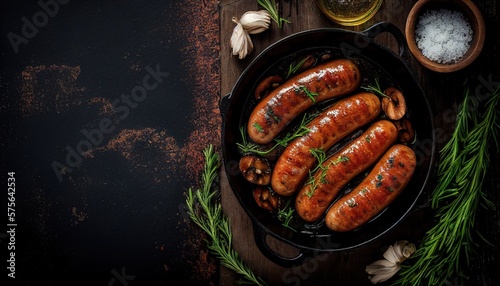 Fotografia, Obraz Delicious grilled meat with vegetables sizzling over the coals on a barbecue