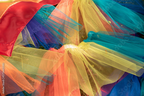 lgtb flag,colorful ballet tutus.selective focus ,great for dancing at parties