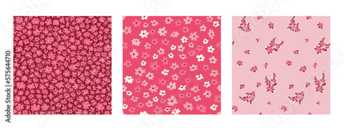 Design of spring print with flowers for textile and dresses