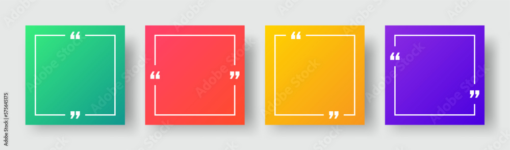 Quotes Frames Blank Template Set. Empty Text Box with Quotation Marks Isolated on Coloured Backgrounds. Quotation Mark Border Text Box Banner Vector for Quotes Quotes Frames Blank Template Set. Empty Text Box with Quotation Marks Isolated on Coloured Backgrounds. Quotation Mark Border Text Box Banner Vector for Quotes