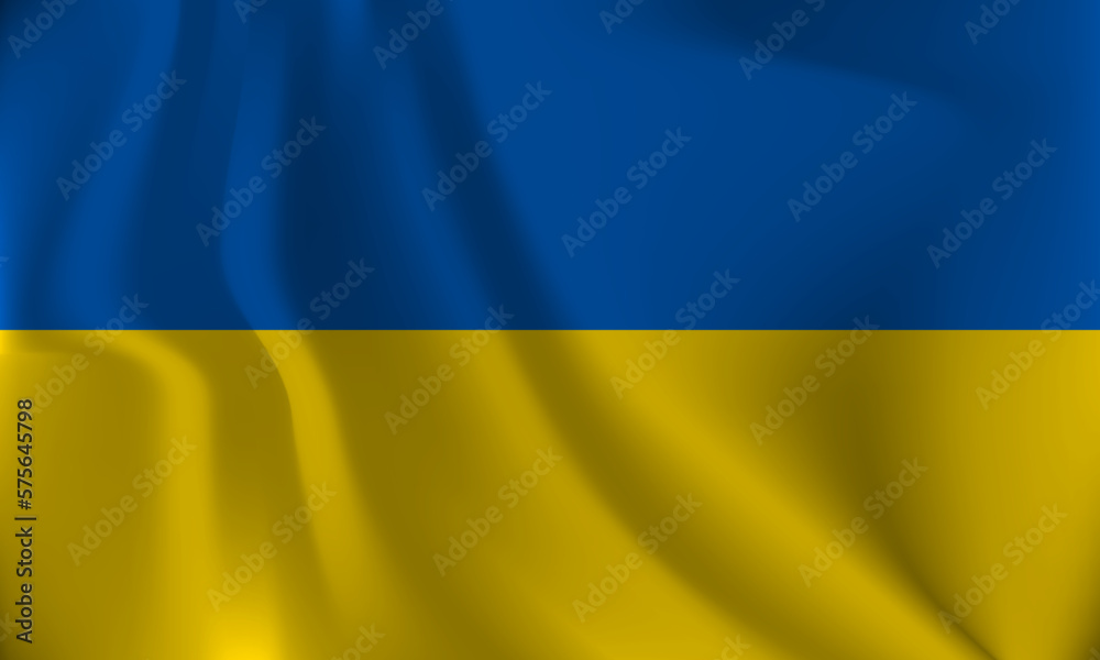 Flag of Ukraine, with a wavy effect due to the wind. Flag of Ukraine, with a wavy effect due to the wind.