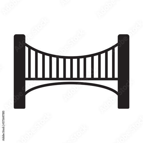 Solid Line BRIDGE design vector icon