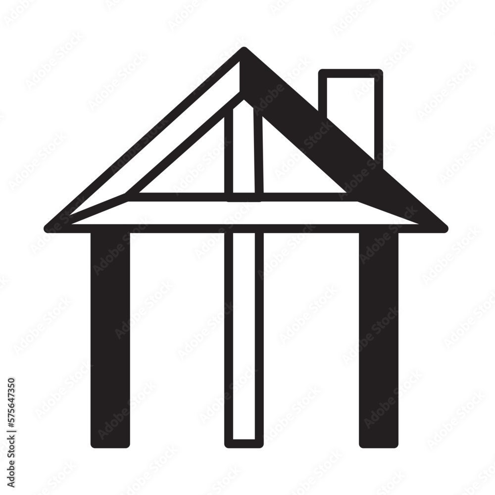 Solid Line FRAMING design vector icon Solid Line FRAMING design vector icon