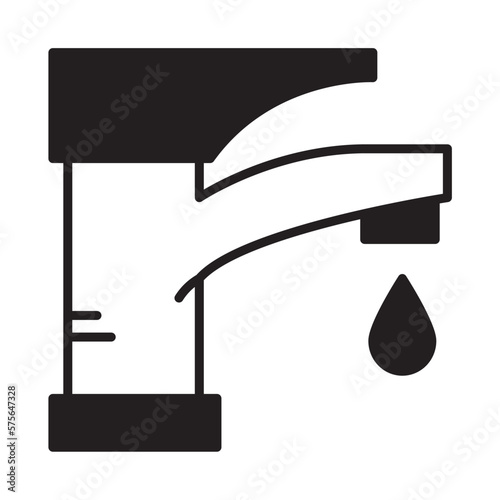 Solid Line FAUCET design vector icon