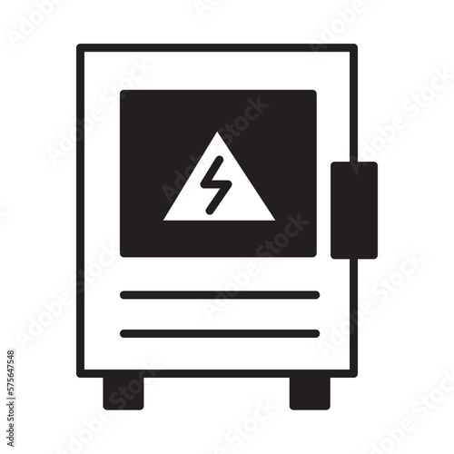 Solid Line POWER HOUSE design vector icon