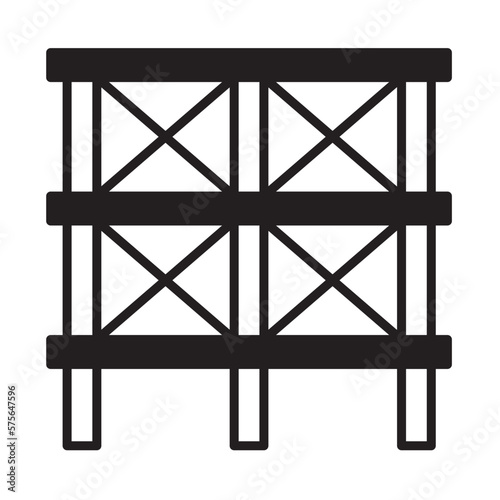 Solid Line SCAFFOLDING design vector icon