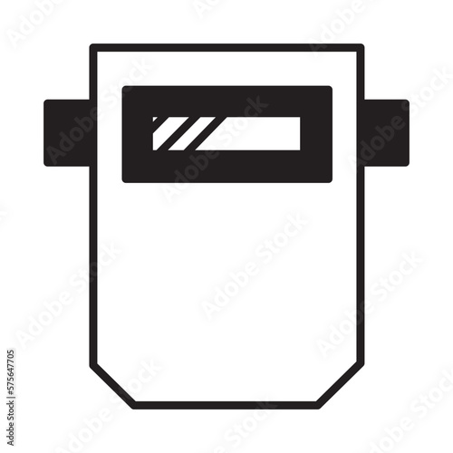 Solid Line WELDING MASK design vector icon