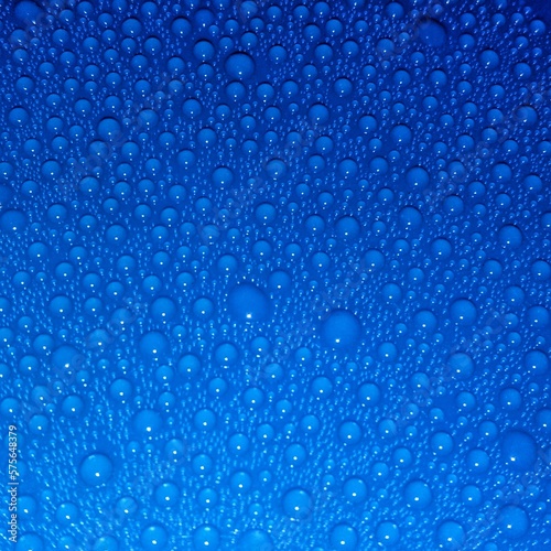 Blue Water Bubble on The Cup