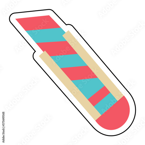 Sticker CUTTER BLADE design vector icon