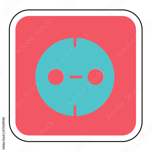 Sticker SOCKET design vector icon