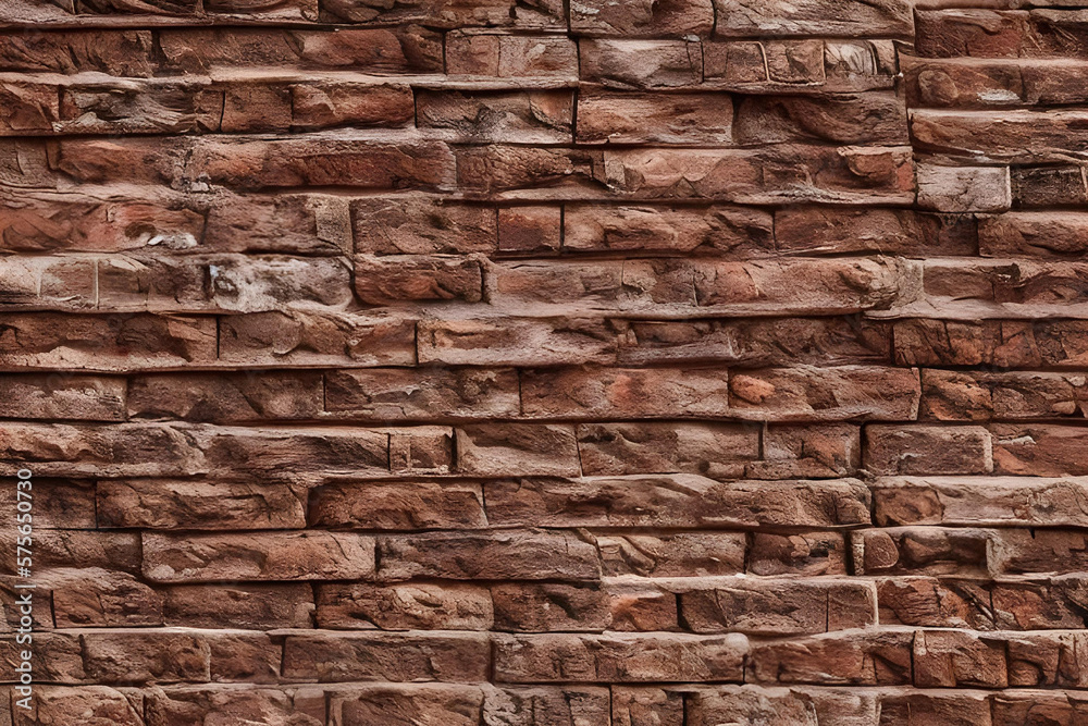 Fototapeta premium Room Decoration Ideas with Elegant Brick Wall Wallpaper create with Generative AI