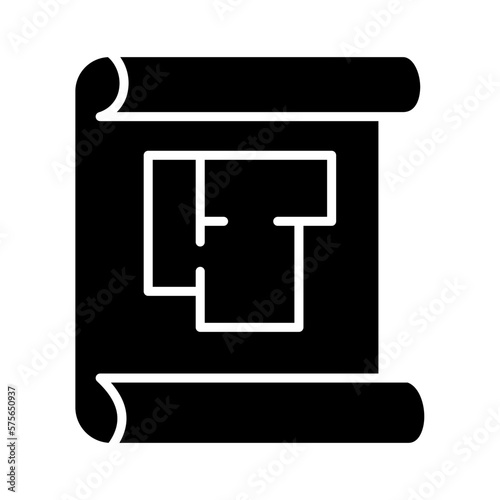 Solid BLUE PRINT design vector icon