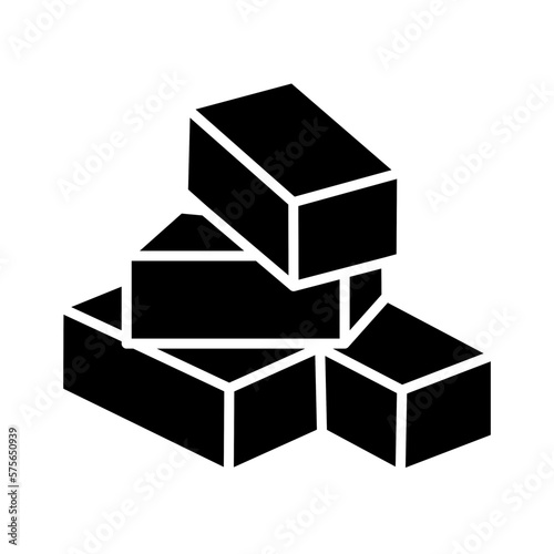 Solid BRICK design vector icon