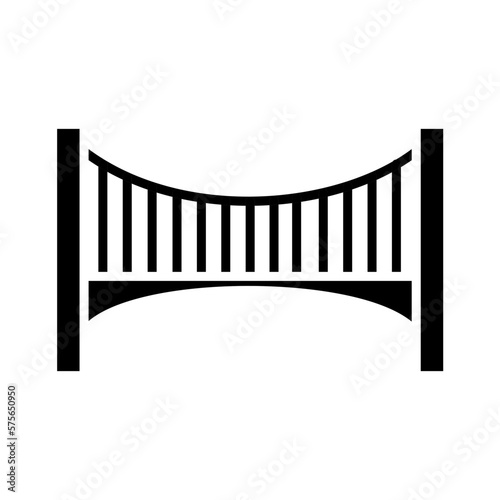 Solid BRIDGE design vector icon