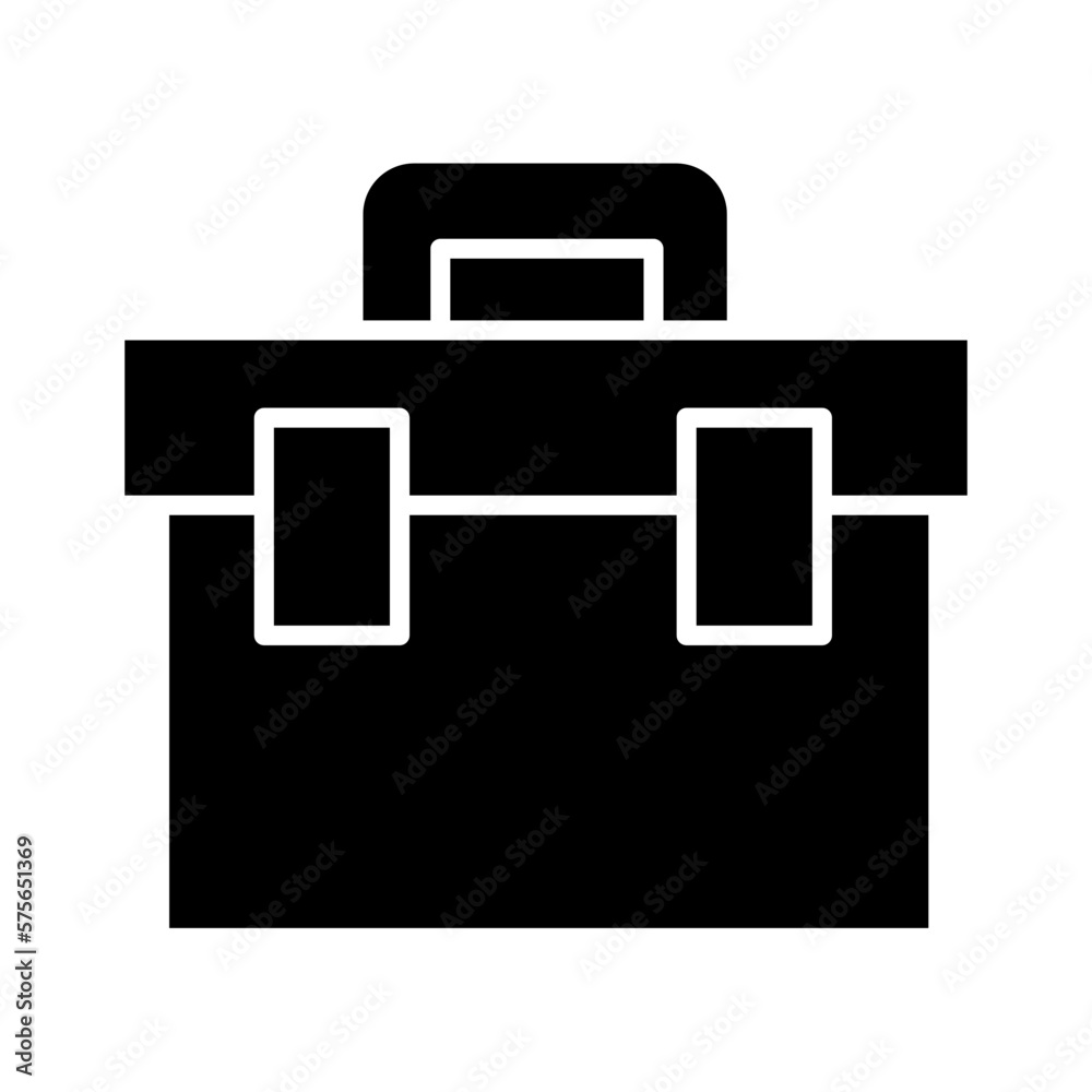 Solid TOOL BOX design vector icon Solid TOOL BOX design vector icon
