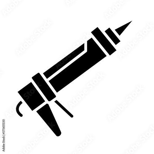 Solid SILICON GUN design vector icon