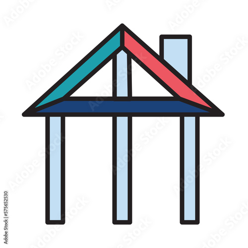Filled Line FRAMING design vector icon